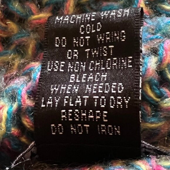 Wet Seal Chunky Knit Cardigan Sweater Pastel Womens Juniors XS Wool 80s Cottage - Picture 9 of 10